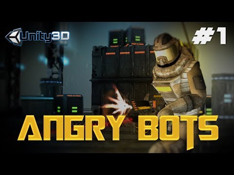 1 - Angry Bots - 3D Shooter Game - Game Intro, Skyboxes And Directional Lights