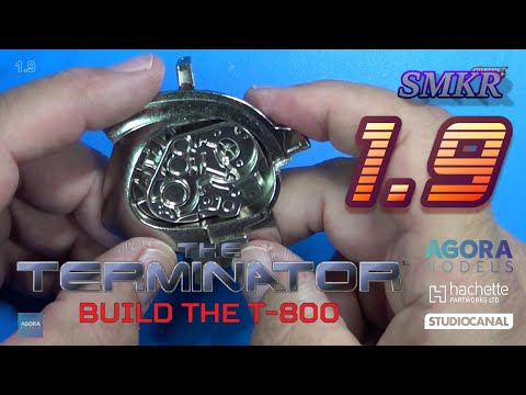 Agora Models Build the T-800 Terminator Pack 1 Stage 9 - Components for Right-hand Side of Head