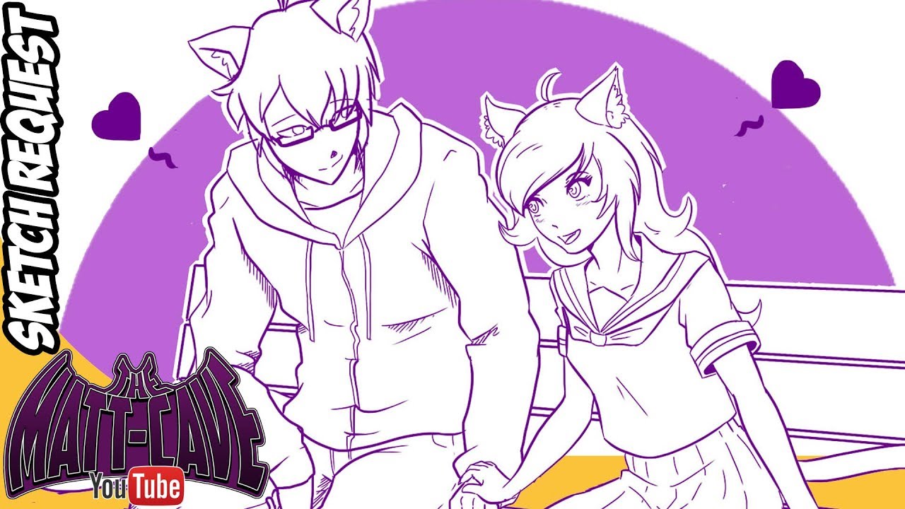 Sketch Request - OCs Cicio and  Muffin - a hold of a hand