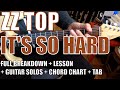 ZZ Top - It's So Hard - Guitar Tutorial