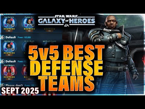 BEST 5v5 DEFENSE TEAMS (August 2025) #starwars #galaxyofheroes #grandarena #gac #swgoh