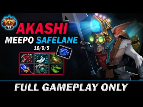 Polaris.Akashi Practicing meepo Safelane for DPC Tour 3 - Full Gameplay Meepo #402