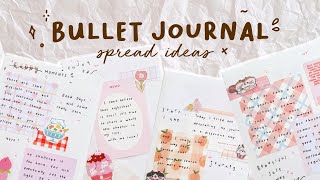 .｡*ﾟ 8 Bullet Journal Spread Ideas (Click CC for Indo Sub)