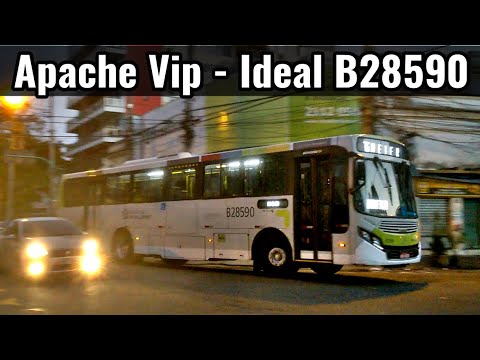 CAIO Apache Vip 4 Viação Ideal B28590  - ônibus urbano em movimentação no Méier no Rio de Janeiro