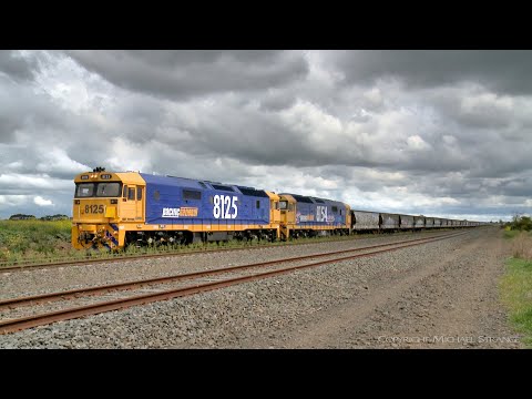 7736V Pacific National Grain Train Departs Gheringhap (16/10/2019) - PoathTV Australian Railways