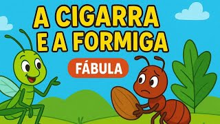 A Cigarra e a Formiga 🐜🎶 | História Infantil com Moral Educativa