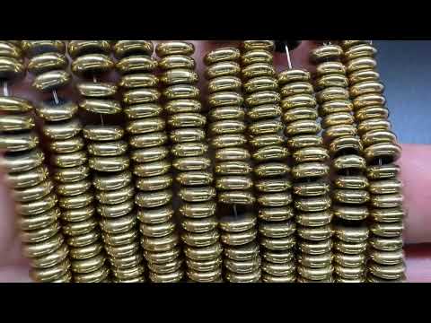 Гематит золото, диск гладкий 6*2мм