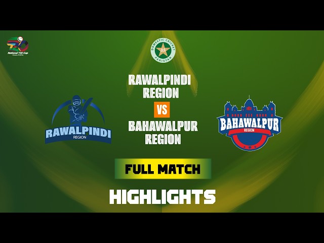 Full Highlights | Rawalpindi Region vs Bahawalpur Region | National T20 Qualifier | Match 8 | MZAIK