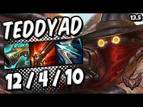 Teddy Jhin ADC vs Caitlyn / KR Grandmaster Patch 13.5 / Season 12 ✅