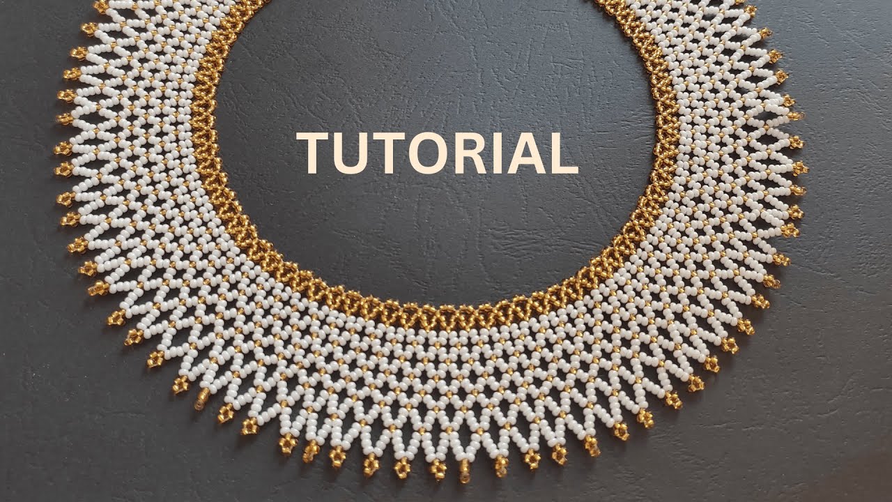 Seed bead necklace tutorial, beading tutorial step by step