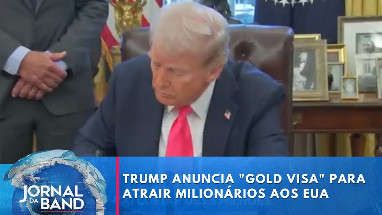 Trump anuncia "Gold Visa" para atrair milionários aos EUA | Jornal da Band