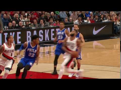 Shabazz Napier's Between the Legs Pass | Sixers vs Blazers | 3.9.17 | 16-17 NBA Season