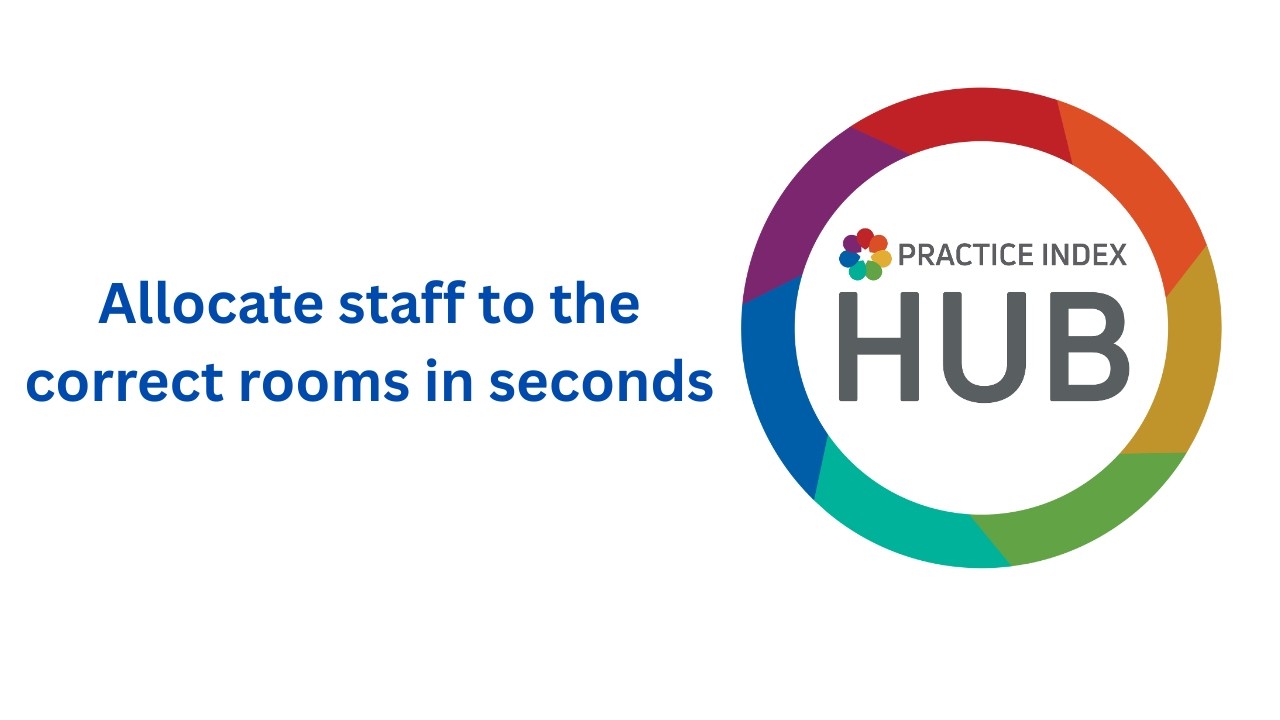 Allocate staff to the correct rooms in seconds - Practice Index HUB