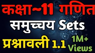 Class 11 Maths In Hindi  Chapter 1 Sets Exercise 1