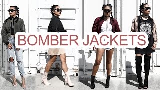 HOW TO STYLE BOMBER JACKET 8 DIFFERENT WAYS | LOOKBOOK