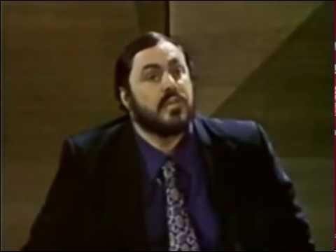 Luciano Pavarotti speaks about and demonstrates Covering the Sound.