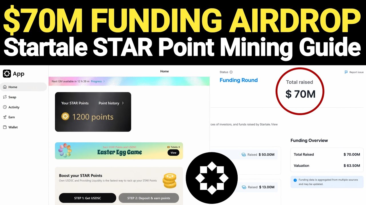 💰 $70M Funding New Airdrop 2026 | Startale STAR Point Farming Guide