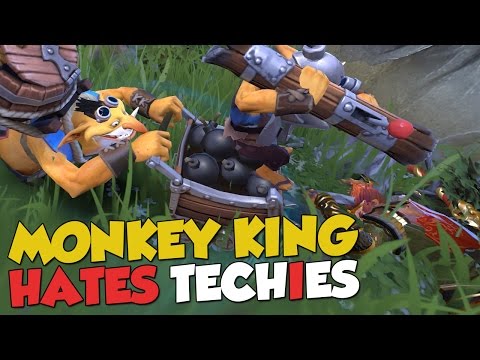 MONKEY KING HATES TECHIES! - DotA 2 Funny Moments