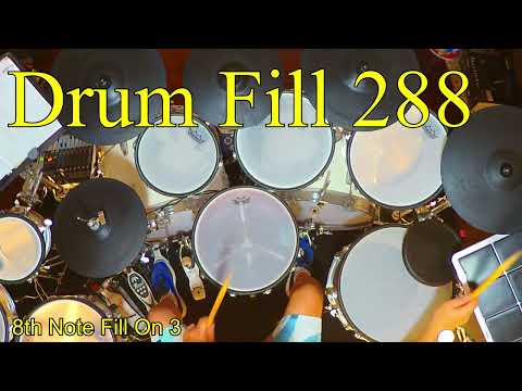 8th Note Fills On 3 - Drum Fill 288