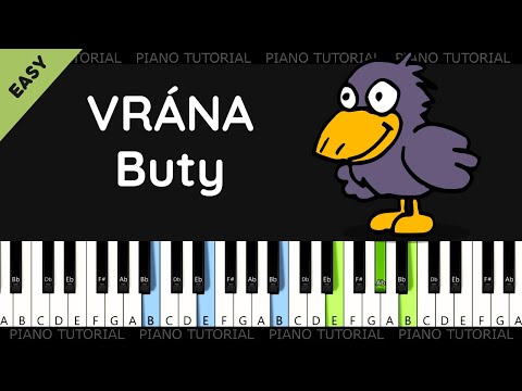 Buty - Vrána (piano tutorial | klavír | akordy | noty | české písničky)