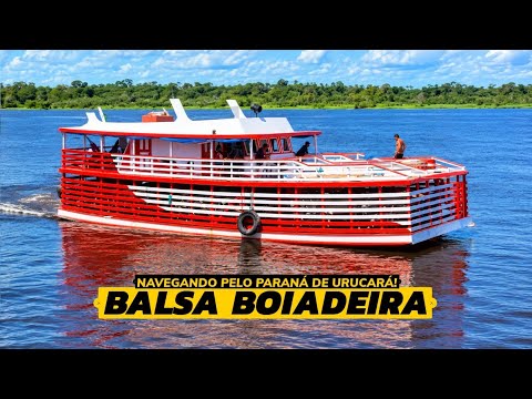 BALSA BOIADEIRA PÉROLA NAVEGANDO PELO PARANÁ DE URUCARÁ, AMAZONAS!