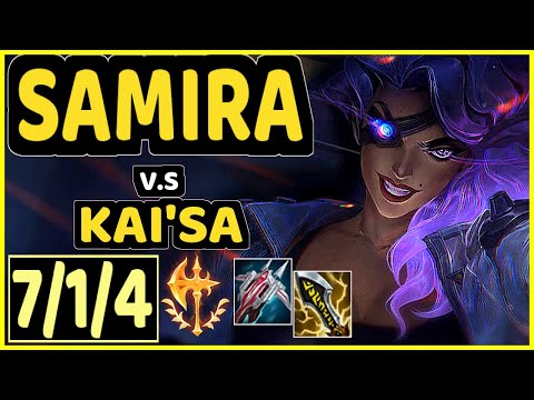 SAMIRA vs KAI'SA - 7/1/4 KDA BOTTOM ADC CHALLENGER GAMEPLAY - KR