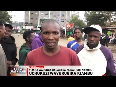 Kiambu: Polisi mjini Limuru wawatawanya vijana waliokuwa wamefunga barabara kuu ya Nairobi-Nakuru