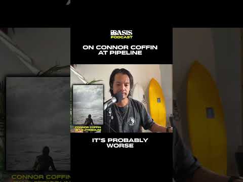 On Connor Coffin surfing Pipeline