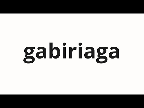 How to pronounce gabiriaga | 가비리아가 (Gaviria in Korean)