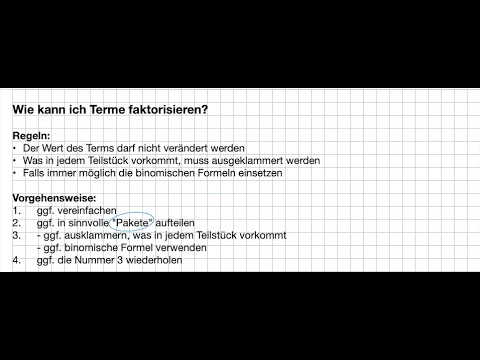 Terme faktorisieren