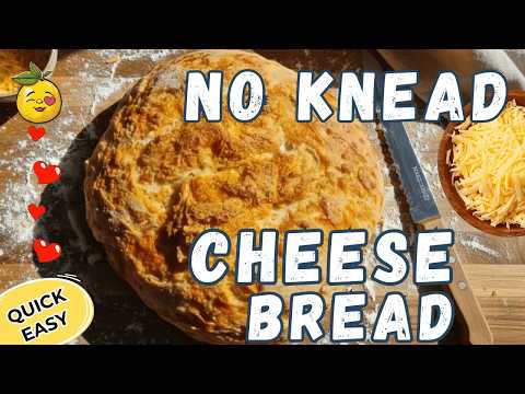 STOP Buying Bread!  World’s Easiest No Knead Artisan Cheese Bread is LIFE CHANGING