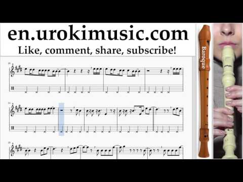 Recorder lessons (B.) Imagine Dragons - Walking the Wire Sheet Music Tutorial Part#2 um-i352
