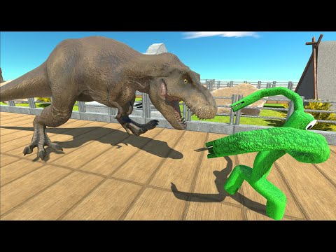 New T-rex Barracks Death Run - Animal Revolt Battle Simulator