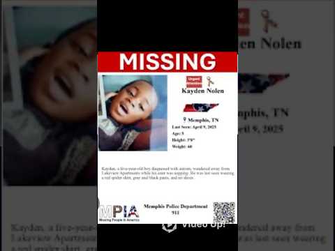 5 year old #KaydenNolen #missingperson #autistic #memphis #short #subscribe #UPDATE  #water #share