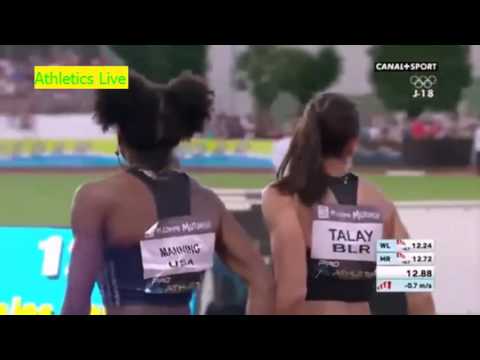 122 Christina Manning vs Alina Talay Women's 100m Hurdles Meeting International de Sotteville Rouen
