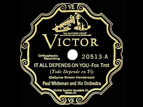 1927 HITS ARCHIVE: It All Depends On You - Paul Whiteman (instrumental)