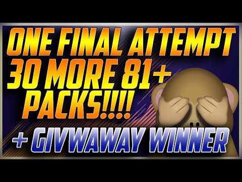 CLASS WALKOUT!! ONE FINAL ATTEMPT!! FIFA 18 TOTY PACK OPENING 30 81+ OP PACKS 2 RARE PLAYER PACKS