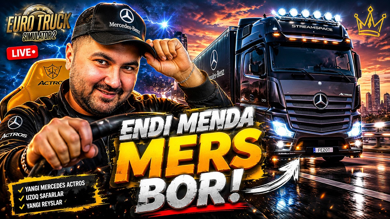 ENDI MENDA MERS BOR! 😈– EURO TRUCK SIMULATOR 2 (Jonli Efir!)