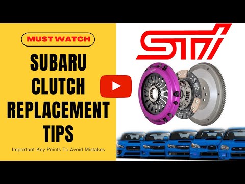 Subaru STI Clutch Replacement Tips, Flywheel, Release bearing info V7 - V12 (Incl torque specs)