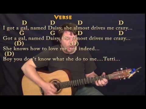Tutti Frutti (Little Richard) Strum Guitar Cover Lesson in D with Chords/Lyrics