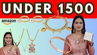 PALMONAS Jewellery Haul UNDER 1500 💎 | Best Valentine Gifts from Amazon | Gold Plated Jewellery HAUL