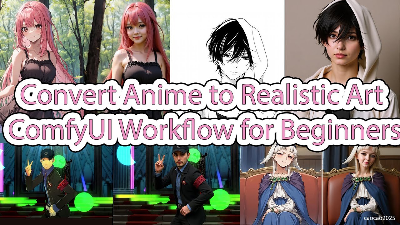 Anime \ Manga Image to Realistic Style CONVERSION in ComfyUI (Flux.1 Kontext) - Beginner Tutorial