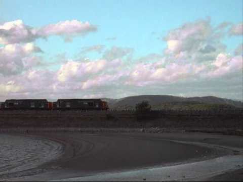 37038 and 37218 at Arnside with 6K73 Sellafield to Crewe