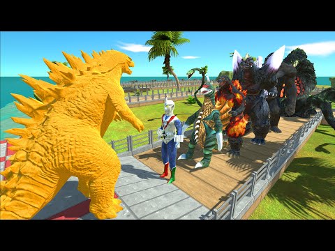 Orange Godzilla 2014 Oasis Death Run - Animal Revolt Battle Simulator