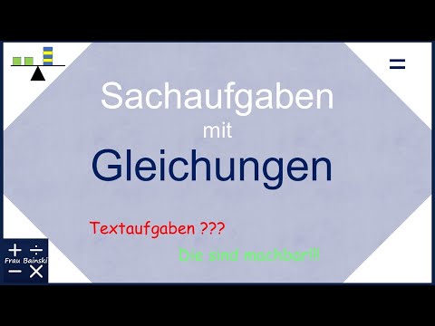 Gleichungen - Sachaufgaben Beispiel 2