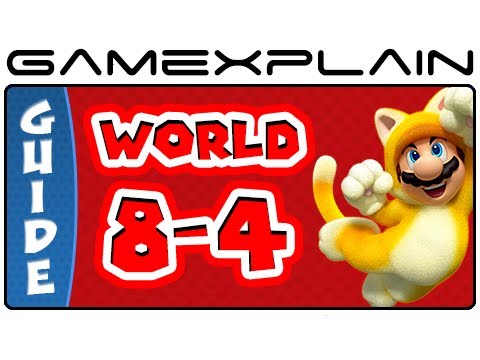 Super Mario 3D World - World 8-4 Green Stars & Stamp Locations Guide & Walkthrough
