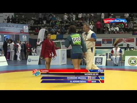 World Sambo Championships - 2015 - EL AZAAR, Fatima (MAR)- SHARADZE, Shorena (GEO)