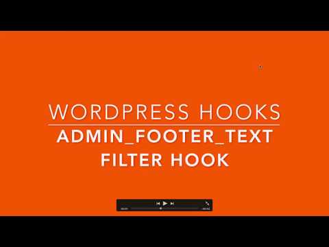 WordPress Filter Hook admin footer text Part 33 Example