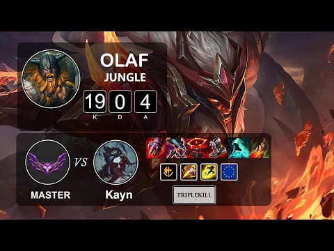 Jungle Olaf vs Kayn - LOL EUW Master Season 12 Patch 12.2