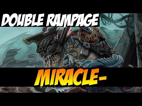 DOUBLE RAMPAGE IN BASE - Miracle- Slark - Dota 2